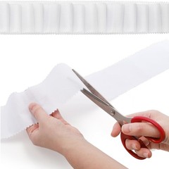 50 Pieces Jelly Fabric Strips Roll for Quilting, 43 x 2.4 Inch White Cotton Patc