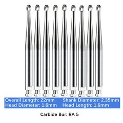 Vakker 10PC/PACK Dental Low Speed Carbide Burs Latch Type LA RA SURG