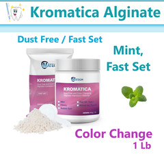 Kromatica Non Chromatic Dental Alginate Impression Material Mint Fast Set, 1 Lb