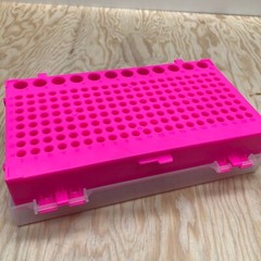Dual Sided Vial Microtube Tube Tray Rack Holder – Reversible Cover – Purple
