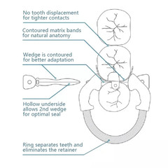 Dental Matrix Bands Ring Sectional Matrix System Wedges Pliers Fit Palodent V3