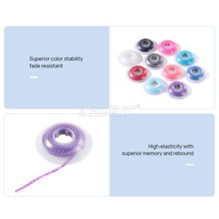 AZDENT Dental Orthodontic Elastic Power Chain Rubber Band Long/Short/Continuous