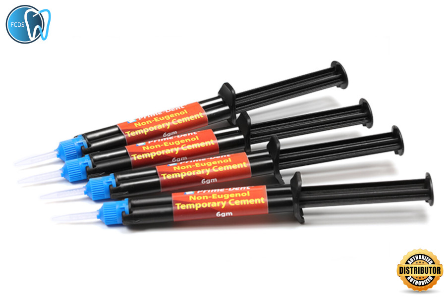 FAST SHIPPING Prime-Dent Dental Non-Eugenol Automix Temporary Cement 4 Syr. Kit