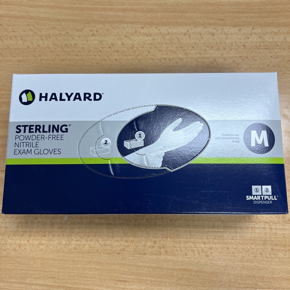 Halyard Sterling* Nitrile Exam Gloves 🧤 Gray 1 x BOX of 200 MEDIUM