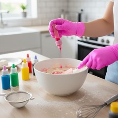 Powder-Free Nitrile Gloves, 3 Mil, Latex-Free, Pink/Fuchsia