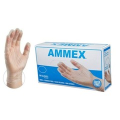 *300-Piece* Ammex Professional Vinyl Exam Medical Gloves Clear Medium VPF64100
