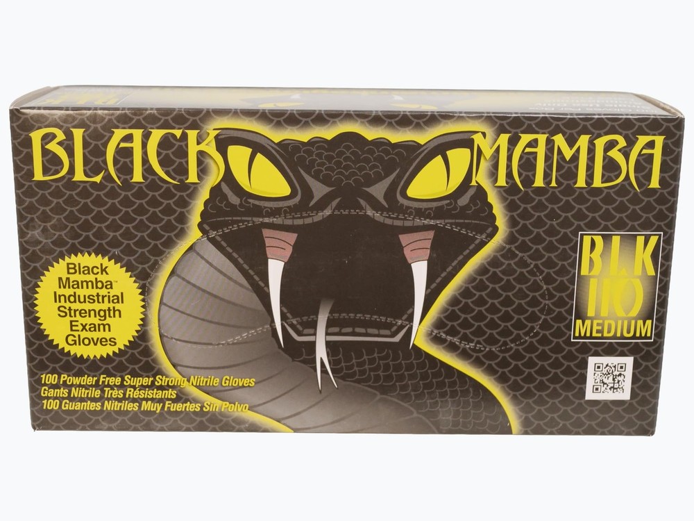 Black Mamba Super Strong Nitrile Gloves 100~Count Medium