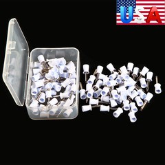 100 pieces USA Dental Rubber Prophy Tooth Polishing Cups brushes white $7.59