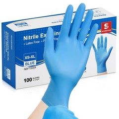 Schneider Nitrile Exam Gloves – L, 100-ct Box, Medical Grade Blue Large,