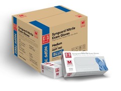 Basic Medical Blue Nitrile Exam Gloves – Medium (Pack of 1000),
