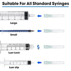 100 Pack 32 Ga 4mm Disposable Needles with Caps for Scientific and Industrial…