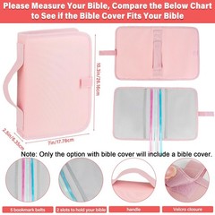 Bible Bag for Women with Shoulder Strap,Bible Carrying Case,Church Bag with M…