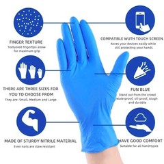 Nitrile Blue Disposable Exam/Medical Cleaning Gloves 4 Mil Powder Latex Free
