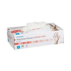 McKesson Vinyl Exam Glove Standard Cuff Length LARGE 1000 per Case