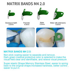 50Pcs Dental Matrix Bands PTFE Coat Non-Stick Sectional Contoured Metal Matrices