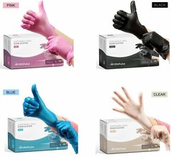 FifthPulse Vinyl Exam Latex Free & Powder Free Gloves – Box of 100 Gloves