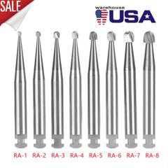 8 Types Dental Round Carbide Bur for Slow Speed Latch Type RA 1# – 8# Burs