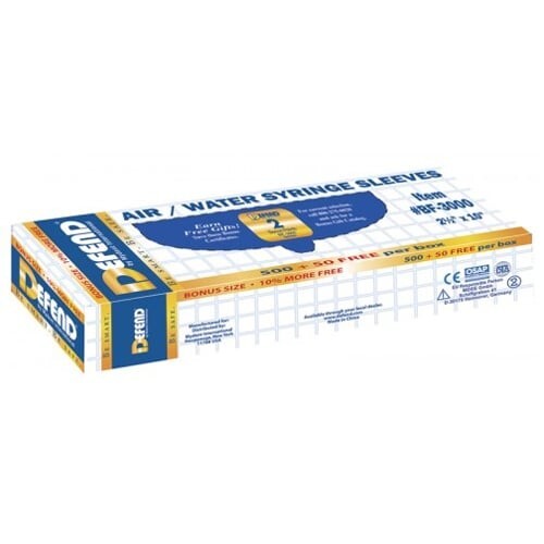 Defend 2.5″ x 10″ Clear Syringe Sleeve Covers 500 sleeves BF-3000