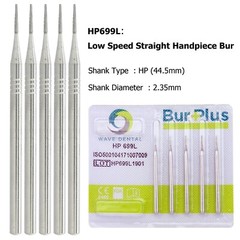 Wave Dental Straight Surgical Bur 701 702 703L Carbide Low Speed Nosecone 44.5mm