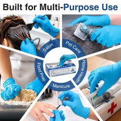 Schneider Nitrile Exam Gloves 5 Mil Blue Latex-Free Powder-Free Disposable