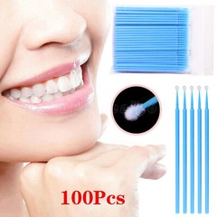 100 Pcs/pack Dental Disposable Tooth Applicator Micro Brush Composite Materials