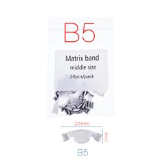 20Pcs/Pack Dental Saddle Contoured Metal Matrices Matrix Band / Springclip