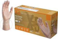 GPX3 Vinyl Gloves Clear 3 Mil Latex-Free, food-safe Size Small, Case of 1000