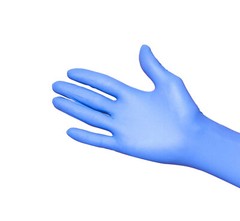 Basic 10-2000PCS Blue Vinyl Exam Gloves L-SIZE