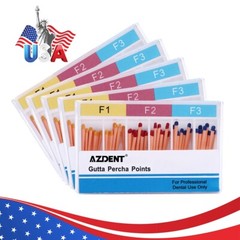 10 Pack Dental Endodontic Gutta Percha Points F1 F2 F3 for Endo Use 60pc/pack