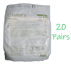 20 – Gammex Sterile Non-Latex Neoprene Powder-Free Surgical Gloves Sz 7.5