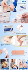 100pcs/box Individuall Sterile Packaged Adhesive Bandages Cloth Fabric Stretch