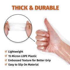 GORILLA SUPPLY 1000 BPA Free Premium Disposable Gloves Medium (Pack of 1000)