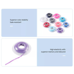 Dental Ortho Elastic Power Chain Rubber Bands Long/Short/Continuous 44 Colors