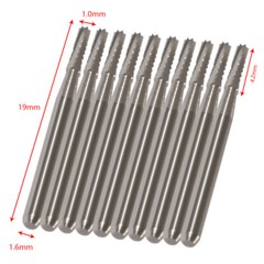 USA Dental Midwest FG #557 Clinic Length Cross Cut Carbide Burs 100/Pk（19mm）