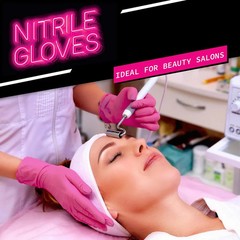 Fuchsia Nitrile Disposable Gloves 20/50/100PCS Pink Latex Free Cleaning