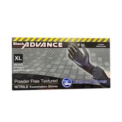 Advance IF63 Nitrile Exam Exam Gloves Thick 6 Mil Black Gloves 1000 S/M/L/XL/XXL