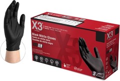 Lightweight Black Nitrile Gloves, 3 Mil, Powder-Free, Ideal for Food & Cleaning