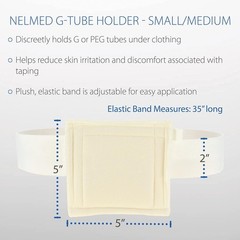 Soft, Adjustable NelMed Feeding Tube Holder – Secure Belt for 30-45 Inch Waists