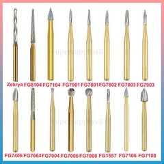 10 Pcs Dental Carbide Trimming & Finishing Burs FG7404/7406/7408/7901/7902/7903
