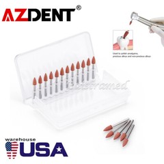 AZDENT Dental 0413 Brownie Polishers Friction Grip FG Mini Points 1.6mm 12/Box