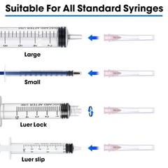 100 Pack 34 Ga 4mm Disposable Needles with Caps for Scientific and Industrial…