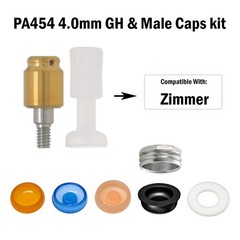US Dental Locator Abutment Zimmer Screw-Vent 4.5mm Overdenture Male Caps Implant