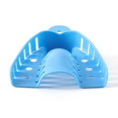 Bag of 12 Dental Impression Trays Plastic Perforated S/M/L Upper/Lower