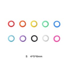 100 Pcs/Box Dental Instrument Hygienist Silicone Color Code Rings Bands Circle
