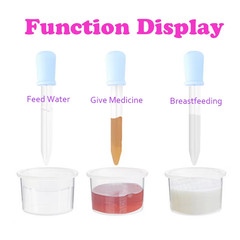 5pc Random Medicine Silicone and Plastic Pipettes Eye Dropper with Bulb Tip 5ml