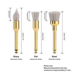 Dental Silicon Carbide Aluminium Oxide Polishing Prophy Brushes Sharp/Flat/Bowl
