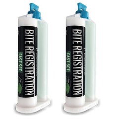 2 x Dental Bite Registration Material Fast Set 50ml Cartridges (Made in Germany)