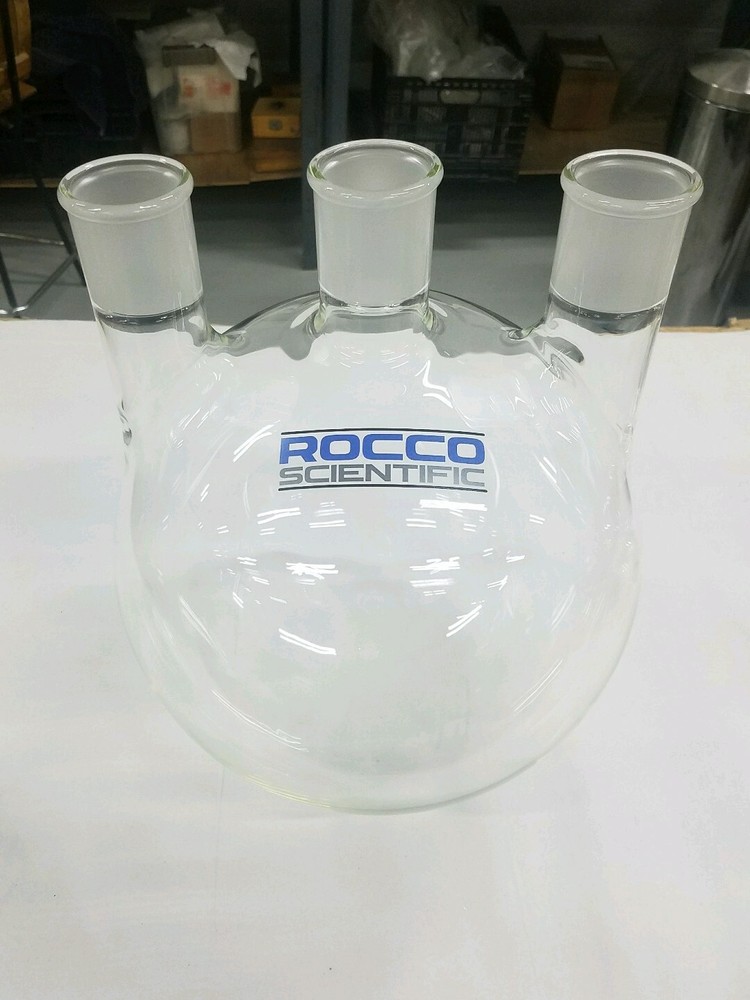 New Glass 22L Round Boiling flask w/ 45/50 vertical joints(3) and 24/40(1)