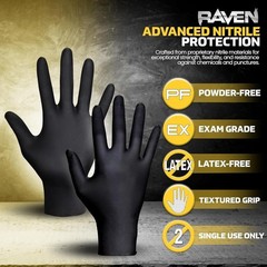 Powder Free Nitrile Gloves 7 Mil Disposable Puncture Resistant Chemical Safe New