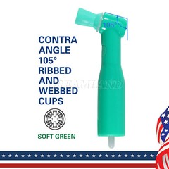 100 -500 Dental Disposable Prophy Angles Firm / Soft Cups Contra Angle 105°